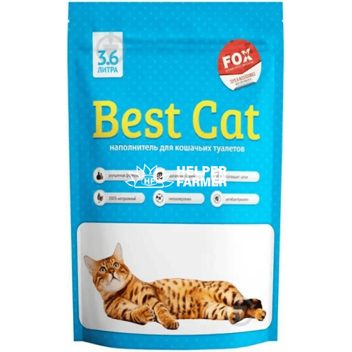 Наполнитель для кошачьего туалета силикагелевый Best Cat в ассортименте, 3.6 л