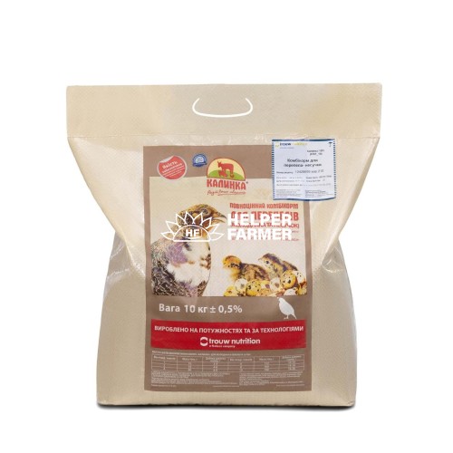 Комбикорм Калинка полнорационная для перепела - несушки 100% готовый корм 6701, 10 кг