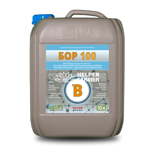Добриво БОР 100 (кислий) органо-мінеральне добриво у формі поаборату, 10 л Добриво БОР 100 (кислий) органо-мінеральне добриво у формі поаборату, 10 л