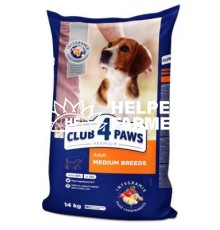 Сухий корм Club 4 Paws Adult Medium Breeds - для дорослих собак середніх порід, 14 кг