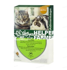 Адвантейдж 40 Bayer капли от заражений блохами для кошек и котят до 4 кг, 1 пипетка