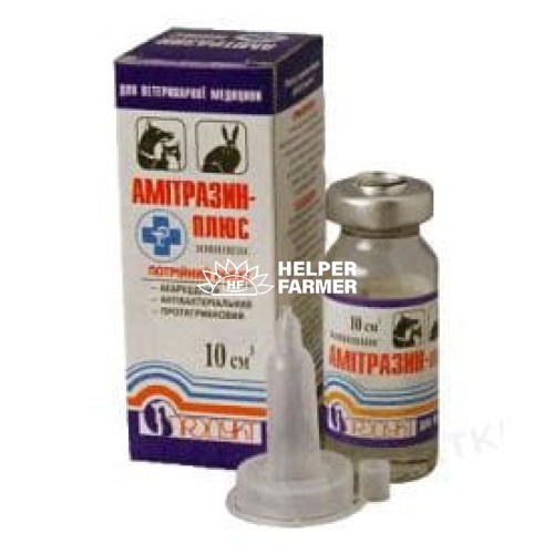 Амітразин Плюс (ДЛЯ ТВАРИН) протипаразитарний препарат, 10 мл