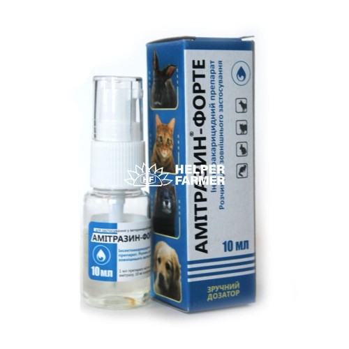 Амітразін Форте (ДЛЯ ТВАРИН) для лікування демодекозу і отодектоза, 10 мл