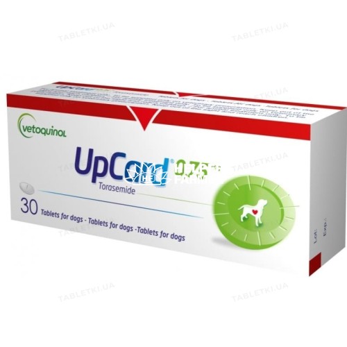 АпКард UpCard (ДЛЯ ТВАРИН) таблетки по 0,75 мг №10 АпКард UpCard (ДЛЯ ТВАРИН) таблетки по 0,75 мг №10