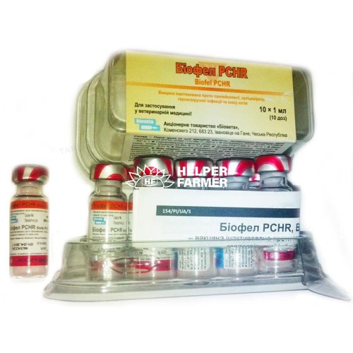 Биофел PCHR вакцина для кошек по 1 дозе во флаконе, 1 флакон