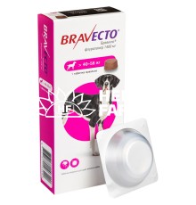 Бравекто жувальна таблетка 1400 мг від бліх і кліщів для собак 40 - 56 кг, 1 таблетка