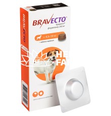 Бравекто жувальна таблетка 250 мг від бліх і кліщів для собак 4,5 - 10 кг, 1 таблетка