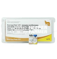 Вангард Плюс 5/L (ДЛЯ ЖИВОТНЫХ) вакцина по 1 дозе во флак.