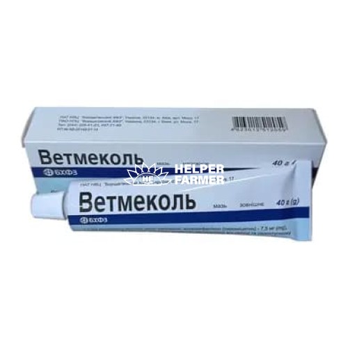 Ветмеколь (ДЛЯ ТВАРИН) мазь, 40 г Ветмеколь (ДЛЯ ТВАРИН) мазь, 40 г