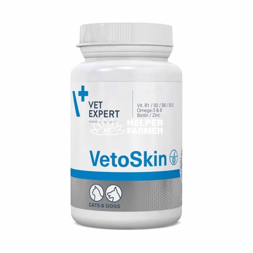 ВетоСкін VetExpert VetoSkin для собак і кішок з дерматологічними порушеннями, 60 капсул ВетоСкін VetExpert VetoSkin для собак і кішок з дерматологічними порушеннями, 60 капсул
