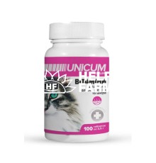 Вітаміни для кішок Unicum Premium здорова шерсть і шкіра, 100 таблеток