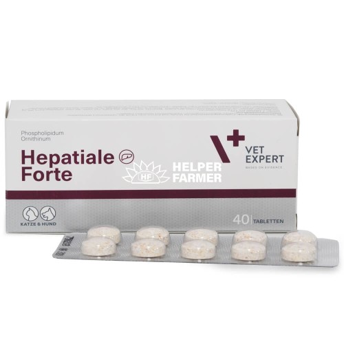 Гепатіалє форте VetExpert Hepatiale Forte для собак і кішок із захворюванням печінки, 40 таблеток Гепатіалє форте VetExpert Hepatiale Forte для собак і кішок із захворюванням печінки, 40 таблеток