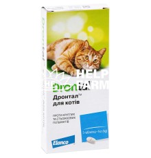 Дронтал для лечения и профилактики гельминтозов у ​​кошек 4 кг, 1 таблетка
