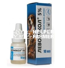 Левомикол 5% (ДЛЯ ЖИВОТНЫХ) капли ушные, 10 мл