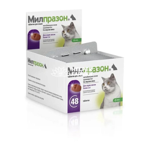 Милпразон таблетки от глистов для кошек от 2 до 8 кг, 1 штука