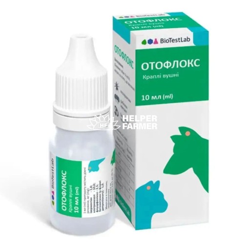 Отофлокс (ДЛЯ ТВАРИН) краплі вушні, 10 мл