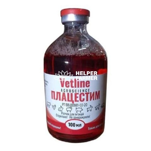 Плацестім (ДЛЯ ТВАРИН) розчин для ін'єкцій, 100 мл