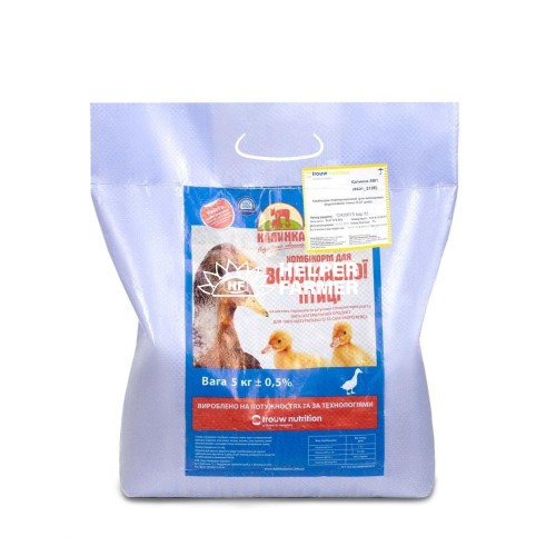 Калинка-5ВП для молодняка водоплавної птиці 0-21 днів старт 6601, 5 кг