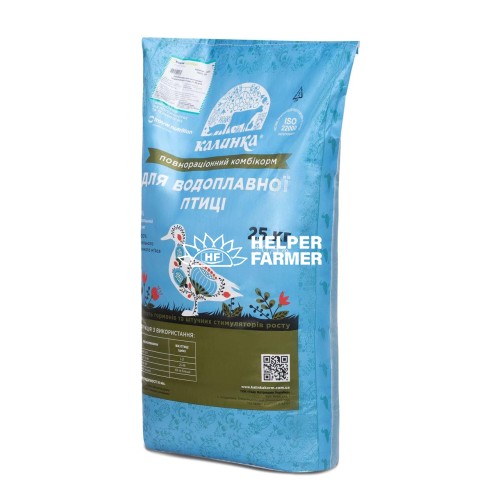 Калинка-25ВП для молодняка водоплавної птиці 0-21 днів старт 6601, 25 кг