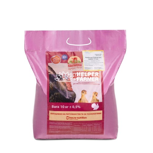 Комбикорм Калинка для индеек, Стартер для индеек до 9 недель 6510, 10 кг