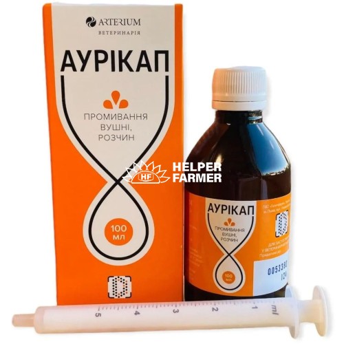 Аурикап средство для промывания ушной раковины собак и кошек, 100 мл
