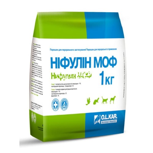 Нифулин МОФ (ДЛЯ ЖИВОТНЫХ) порошок для непродуктивных животных, 1 кг Нифулин МОФ (ДЛЯ ЖИВОТНЫХ) порошок для непродуктивных животных, 1 кг