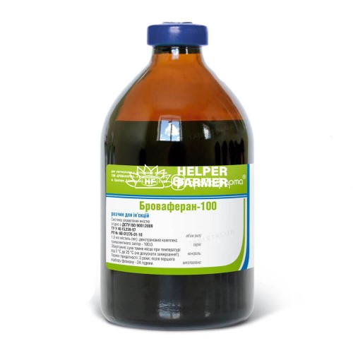 Броваферан 100 (ДЛЯ ТВАРИН) розчин для ін'єкцій, 100 мл
