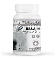 Вітаміни для собак Unicum Premium здорові кістки і зуби, 100 таблеток 100 г