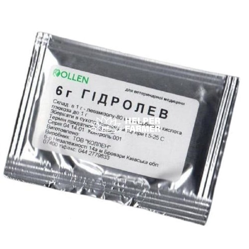 Гідролев (ДЛЯ ТВАРИН) порошок, 6 г Гідролев (ДЛЯ ТВАРИН) порошок, 6 г