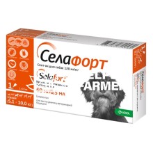 Селафорт капли от блох клещей и гельминтов для собак весом 5-10 кг, 1 пипетка