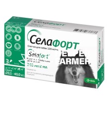 Селафорт капли от блох клещей и гельминтов для собак весом 20-40 кг, 1 пипетка