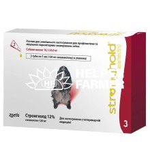 Стронгхолд 12% капли от паразитов для собак 10,1-20 кг, 3 пипетки по 1 мл