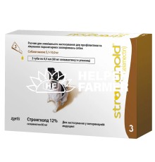 Стронгхолд 12% краплі від паразитів для собак 5,1-10 кг, 3 піпетки по 0,5 мл