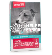 Капли на холке Vitomax Sempero от блох и клещей для собак весом 3-10 кг, 0,5 мл