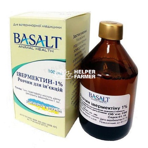 Івермектин 1% (ДЛЯ ТВАРИН) розчин для ін'єкцій, 100 мл
