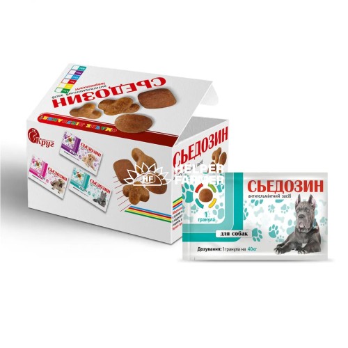 Сьедозин антигельминтик для собак, 1 таблетка на 40 кг
