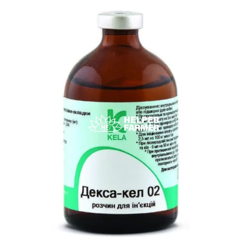 Декса-кел 02 (ДЛЯ ЖИВОТНЫХ) водный инъекционный раствор, 100 мл Декса-кел 02 (ДЛЯ ЖИВОТНЫХ) водный инъекционный раствор, 100 мл
