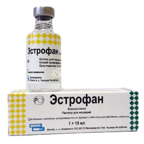 Естрофан (ДЛЯ ТВАРИН) розчин для ін'єкцій по 10 мл флакон Естрофан (ДЛЯ ТВАРИН) розчин для ін'єкцій по 10 мл флакон