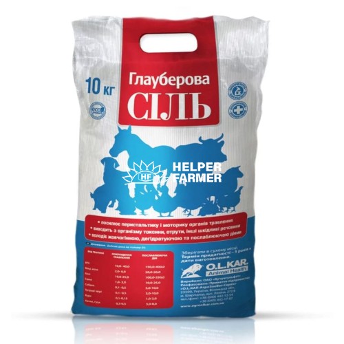 Глауберова сіль (ДЛЯ ТВАРИН) O.L.KAR порошок, 10 кг Глауберова сіль (ДЛЯ ТВАРИН) O.L.KAR порошок, 10 кг