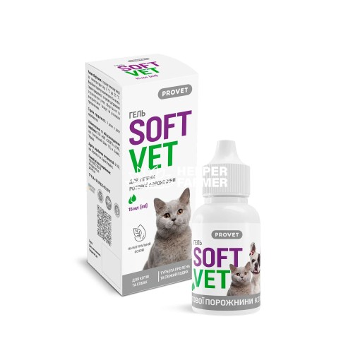 Гель ProVET SoftVet для гігієни ротової порожнини у собак і котів, 15 мл