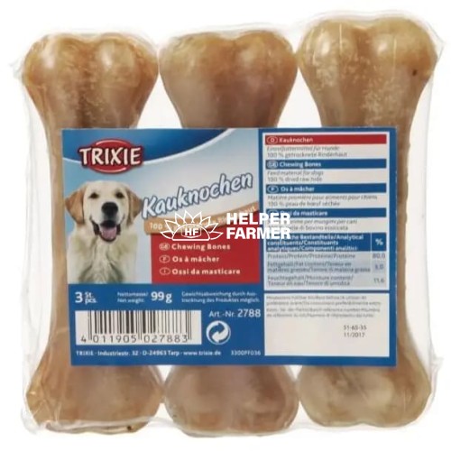 Ласощі для собак Trixie 2788 Кістка пресована 11 см, 3 штуки Ласощі для собак Trixie 2788 Кістка пресована 11 см, 3 штуки