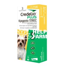 Кределіо Плюс жувальні таблетки від бліх і кліщів та гельмінтів для собак від 1,4 до 2,8 кг, 1 таблетка