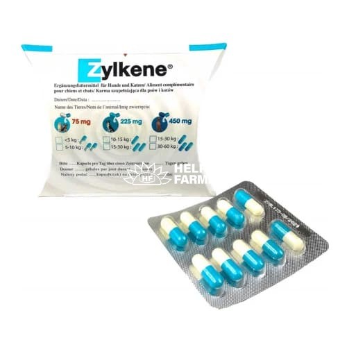 Зілкене антистресові капсули для собак і кішок 450 мг, 10 капсул