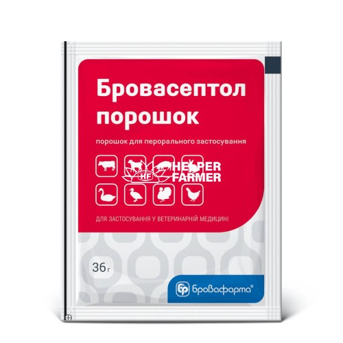 Бровасептол (ДЛЯ ТВАРИН) порошок, 36 г Бровасептол (ДЛЯ ТВАРИН) порошок, 36 г