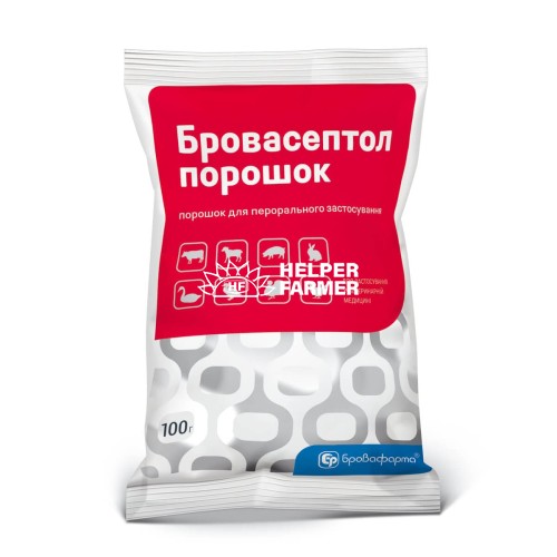 Бровасептол (ДЛЯ ТВАРИН) порошок, 100 г Бровасептол (ДЛЯ ТВАРИН) порошок, 100 г