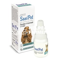 Лосьйон гігієнічний для вух SaniPet спрей кішкам та собакам, 15 мл