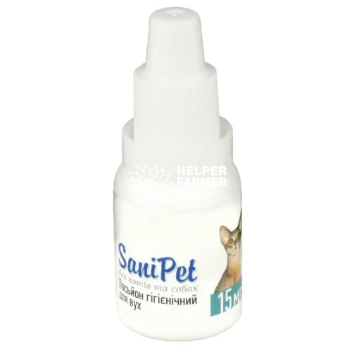 Лосьйон гігієнічний для вух SaniPet спрей кішкам та собакам, 30 мл