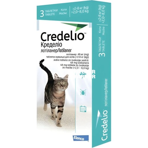 Кределіо жувальна таблетка від бліх і кліщів для котів від 2 до 8 кг, 1 таблетка