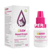 Краплі інтраназальні та очні Vitomax для котів та собак, 10 мл