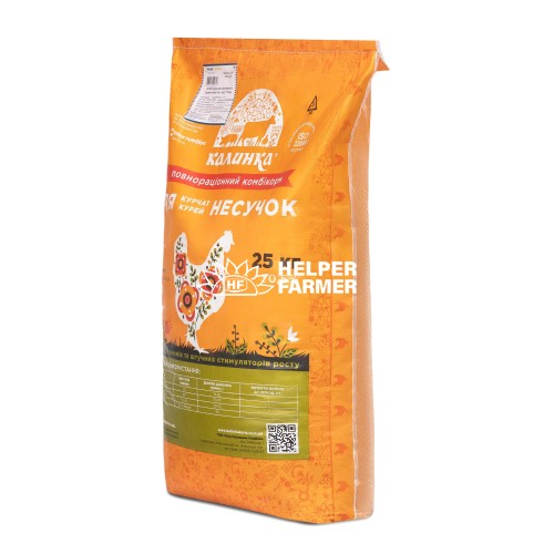 Комбікорм Калинка Стартер для курчат несучок (1-8 тижнів) 7019_25, 100% готовий корм старт, 25 кг